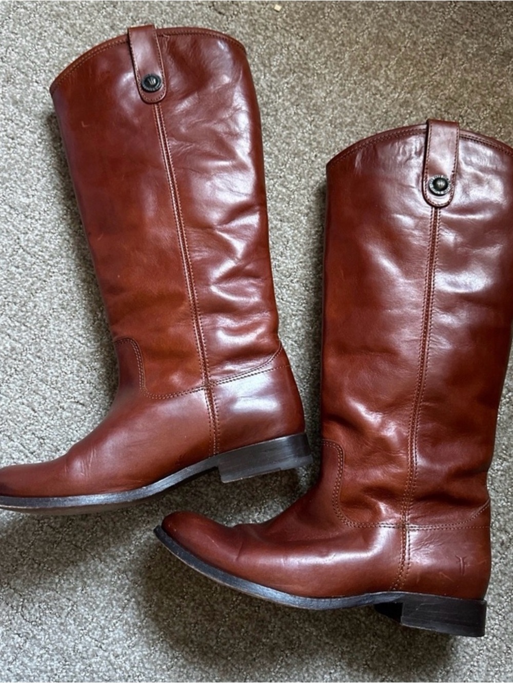 Frye Melissa Women's riding boots in Chestnut Brown 7.5 with extended calf